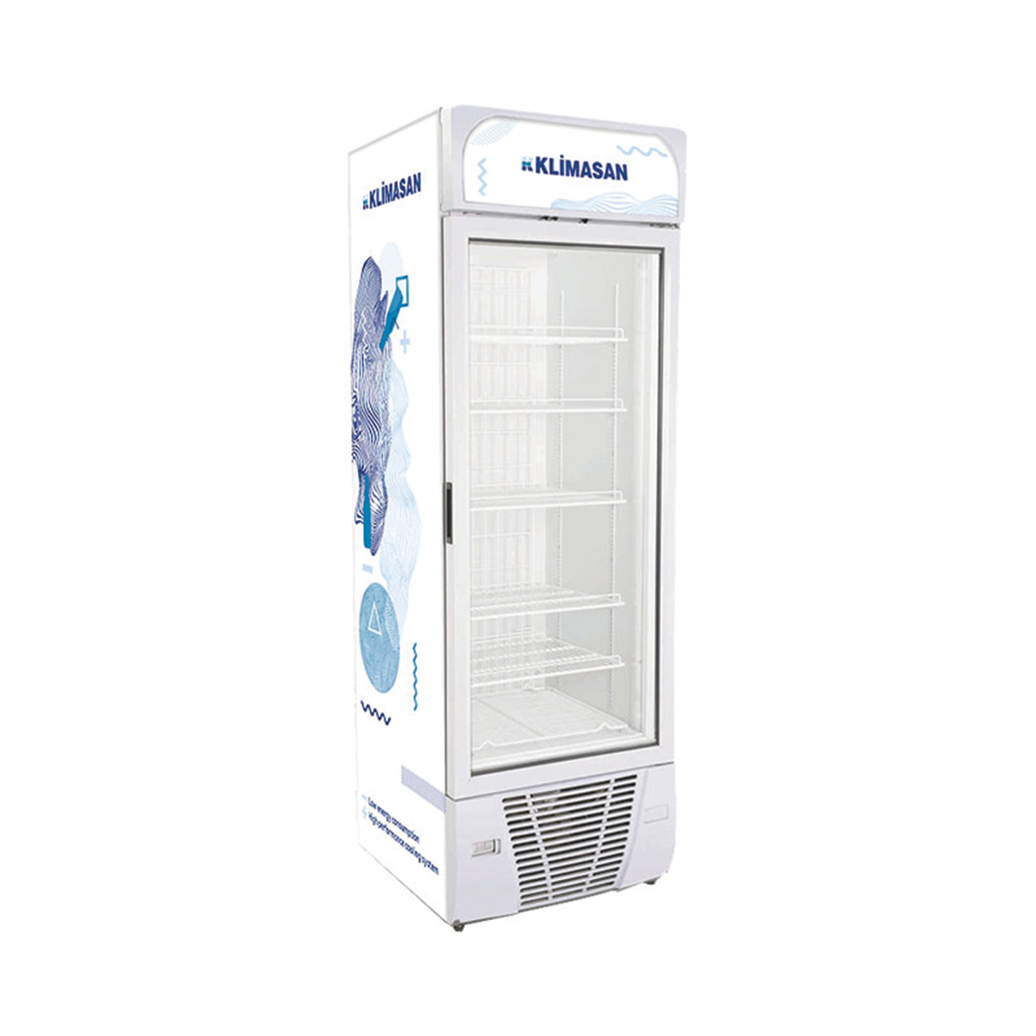 فریزر ویترینی عرض 67 تک درب نوفراست کلیماسان مدل VF500