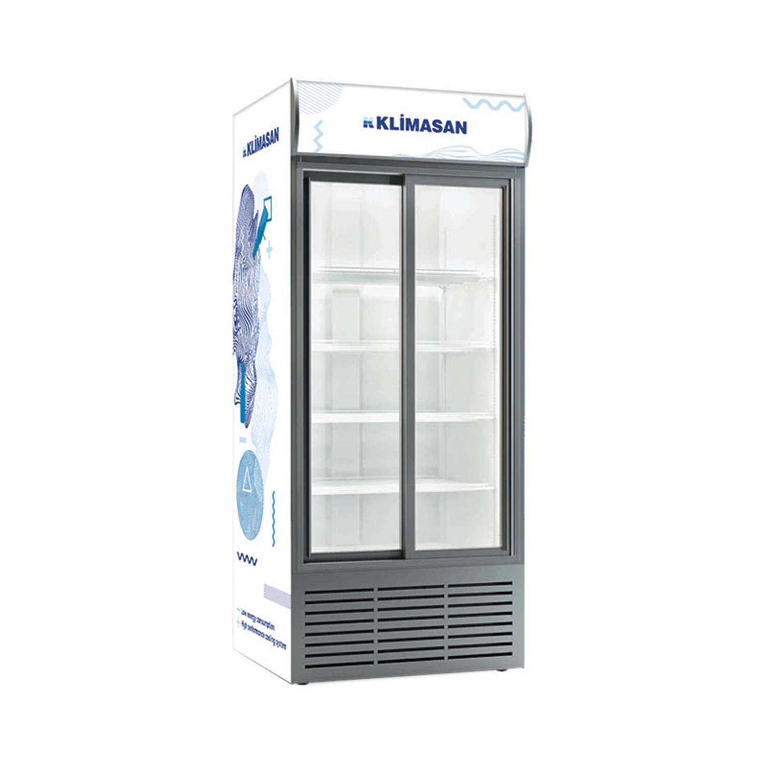 یخچال ایستاده درب کشویی عرض 90 کلیماسان مدل S880 DD SLIM SLIDING