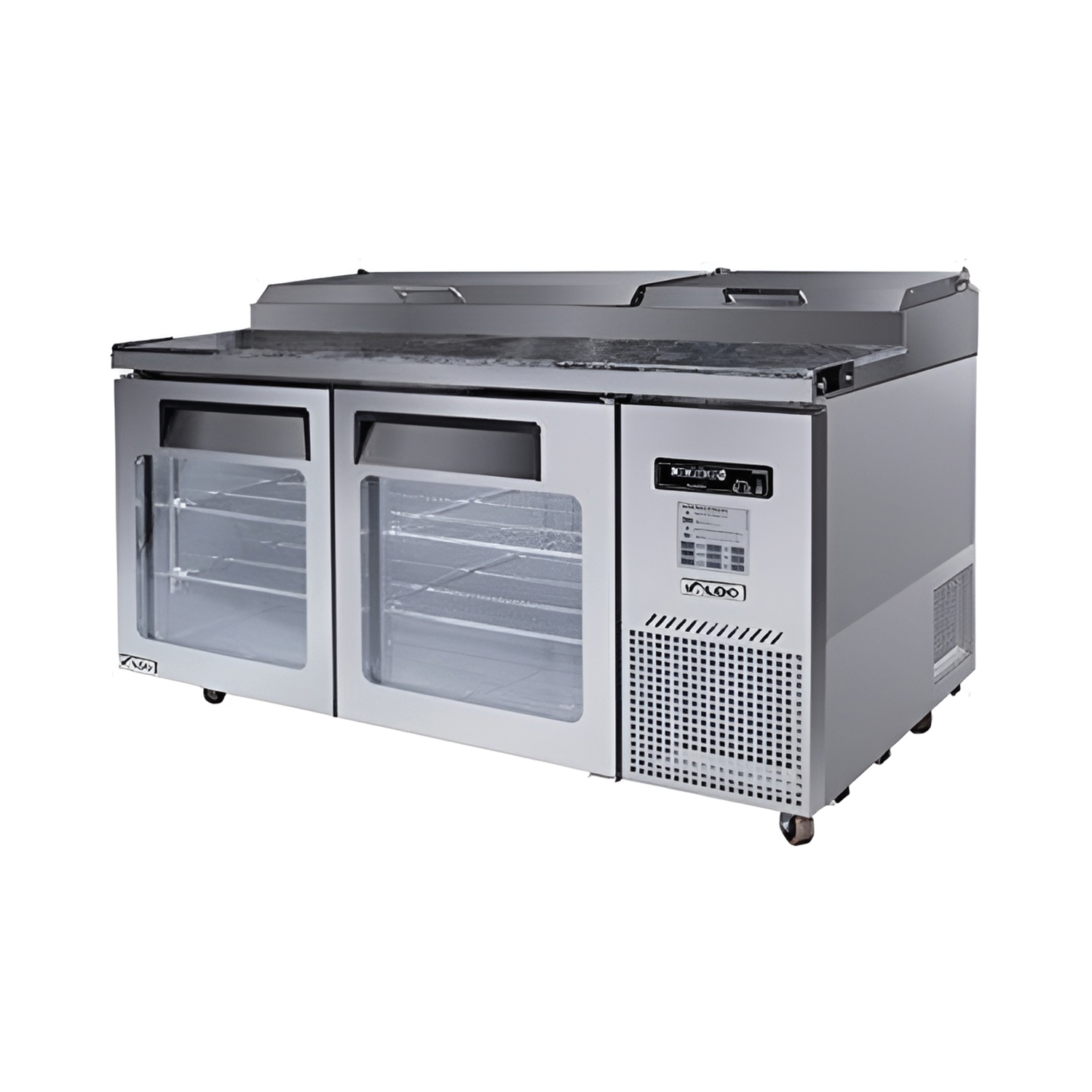 یخچال تاپینگ پیتزا استیل در شیشه ای ایگلو مدل RT-GT19